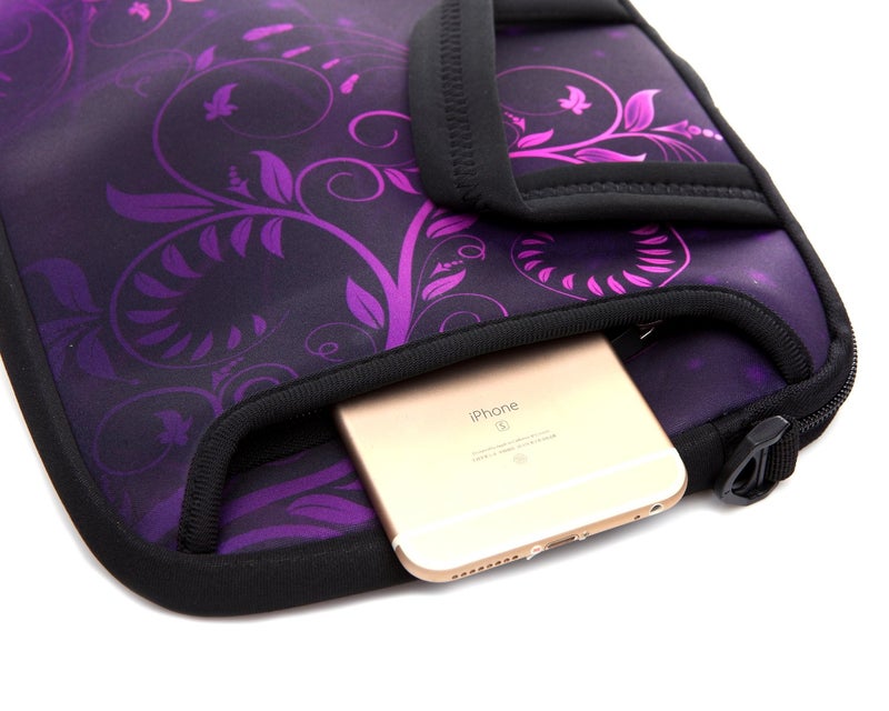 TAIDY 10-Inch Laptop Shoulder Bag Sleeve Case with padded handle for 9.6  9.7"" 10"" 10.1"" 10.5"" Ipad/Netbook/Tablet/Reader (Purple) - Image 4